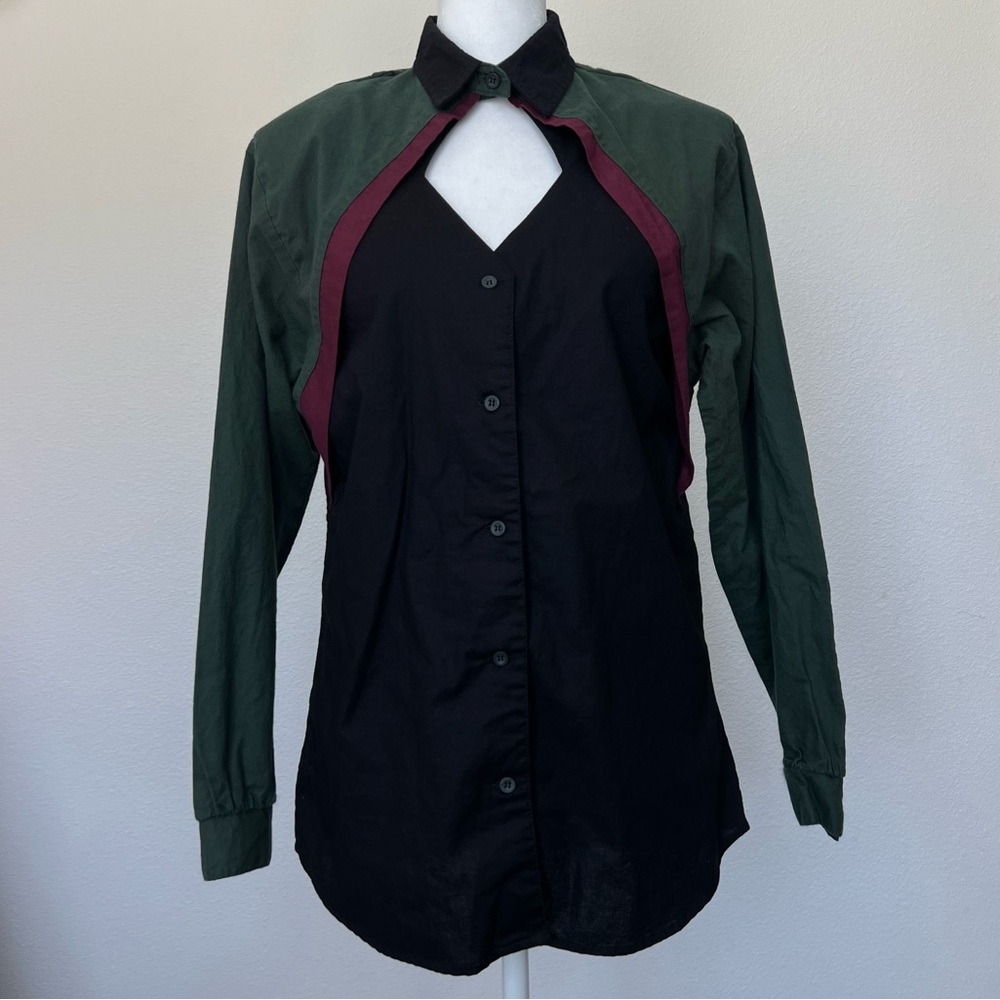 Vintage Roper Women's Western Shirt - Diamond Chest Cutout - Size Medium